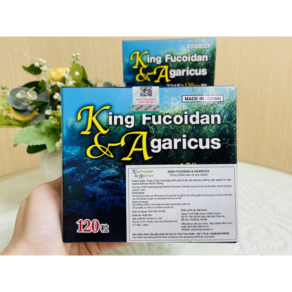 Viên uống phòng và hỗ trợ điều trị ung thư King Fucoidan & Agaricus ( Hộp 120 viên ) - Hình ảnh 3